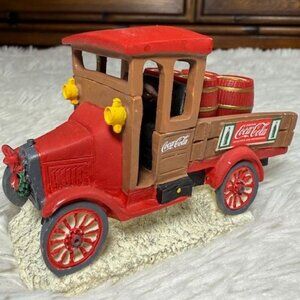 Vintage Coca-Cola Town Square Collection Pickup Truck w/Removable Barrels Figure